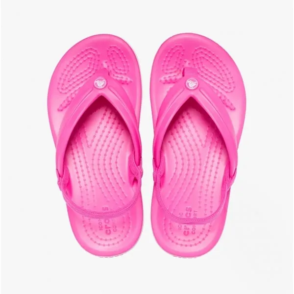205777-6QQ CROCBAND STRAP FLIP Kids Sandals Electric Pink