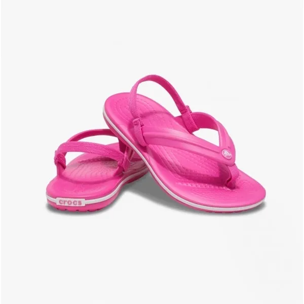 205777-6QQ CROCBAND STRAP FLIP Kids Sandals Electric Pink