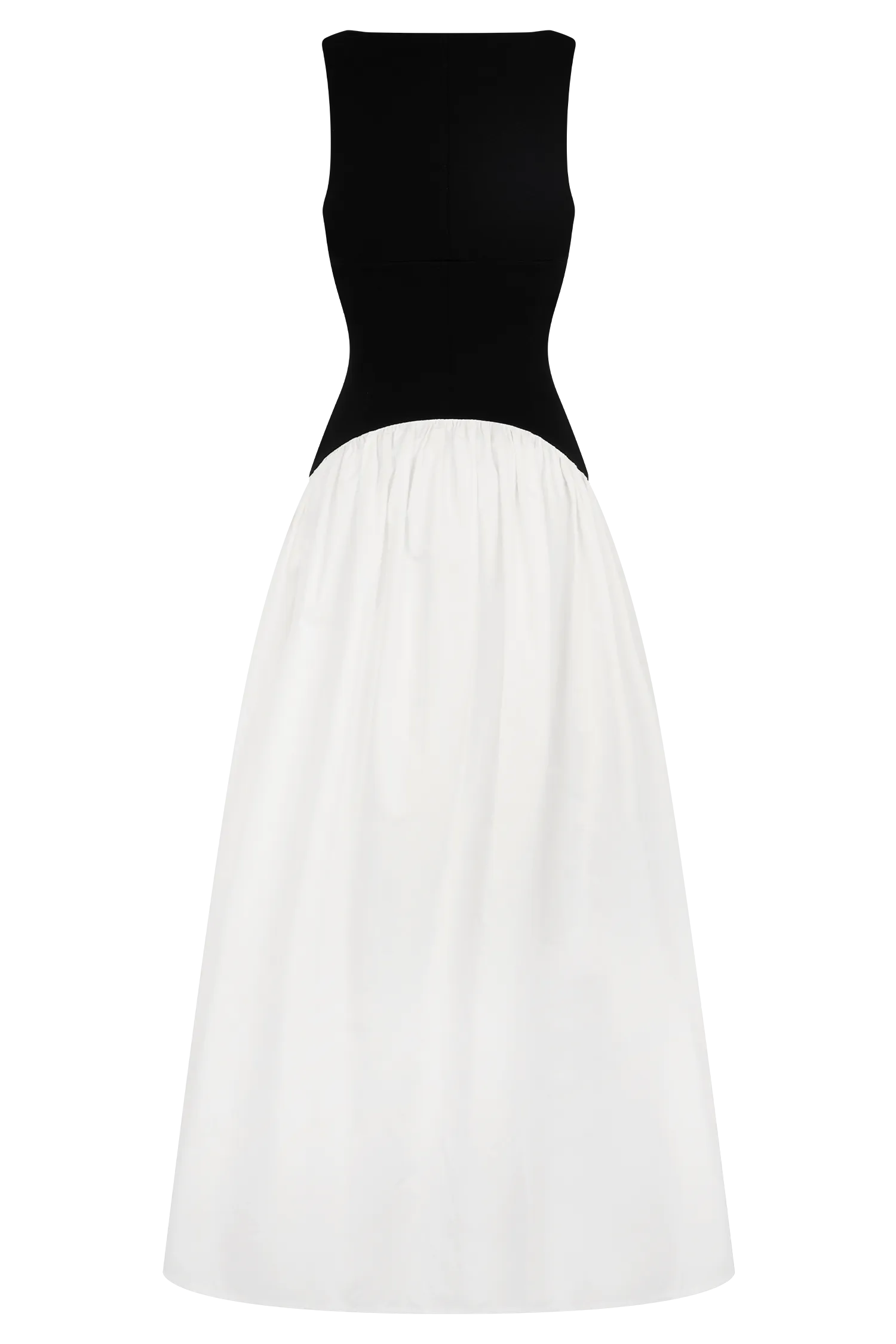 Acacia Contrast Sleeveless Maxi Dress - Black/White