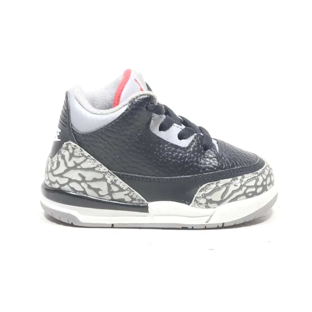 Air Jordan 3 Retro Bt Sneakers Leather Black Color For Kids