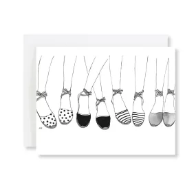 Espadrilles Shoes Fashion Illustration Blank Card