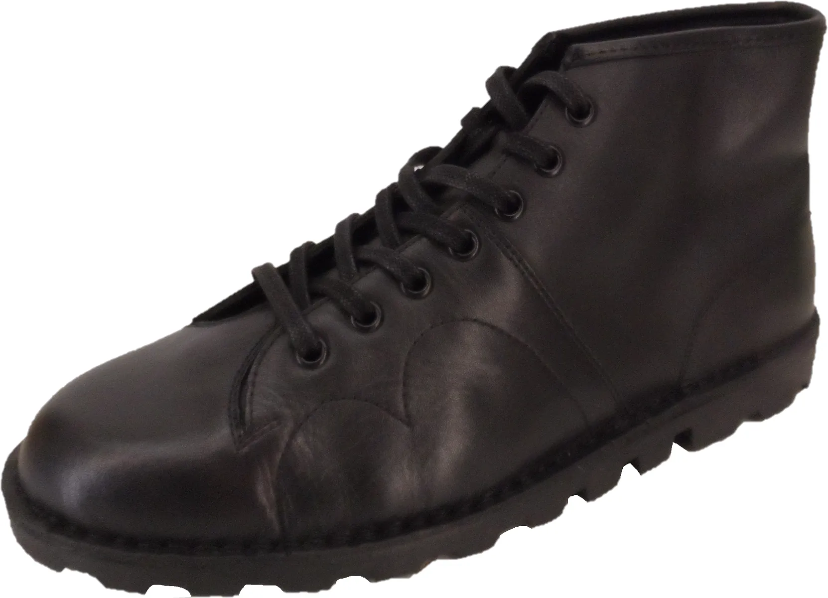 Ikon Original 1970's Style Black Leather Monkey Boots