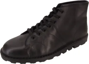 Ikon Original 1970's Style Black Leather Monkey Boots