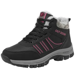 Ladies Winter Fur Lined Snow Boots Hiking Walking Shoes for Bunions