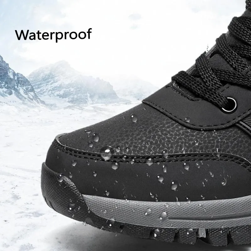 Ladies Winter Fur Lined Snow Boots Hiking Walking Shoes for Bunions