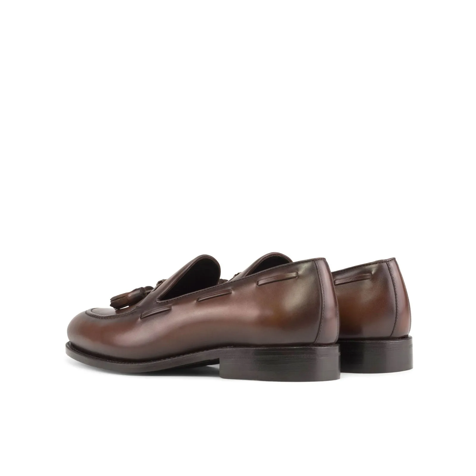 Men's Loafer Leather Shoes Goodyear Welt Wide Plus Size Brown 5521