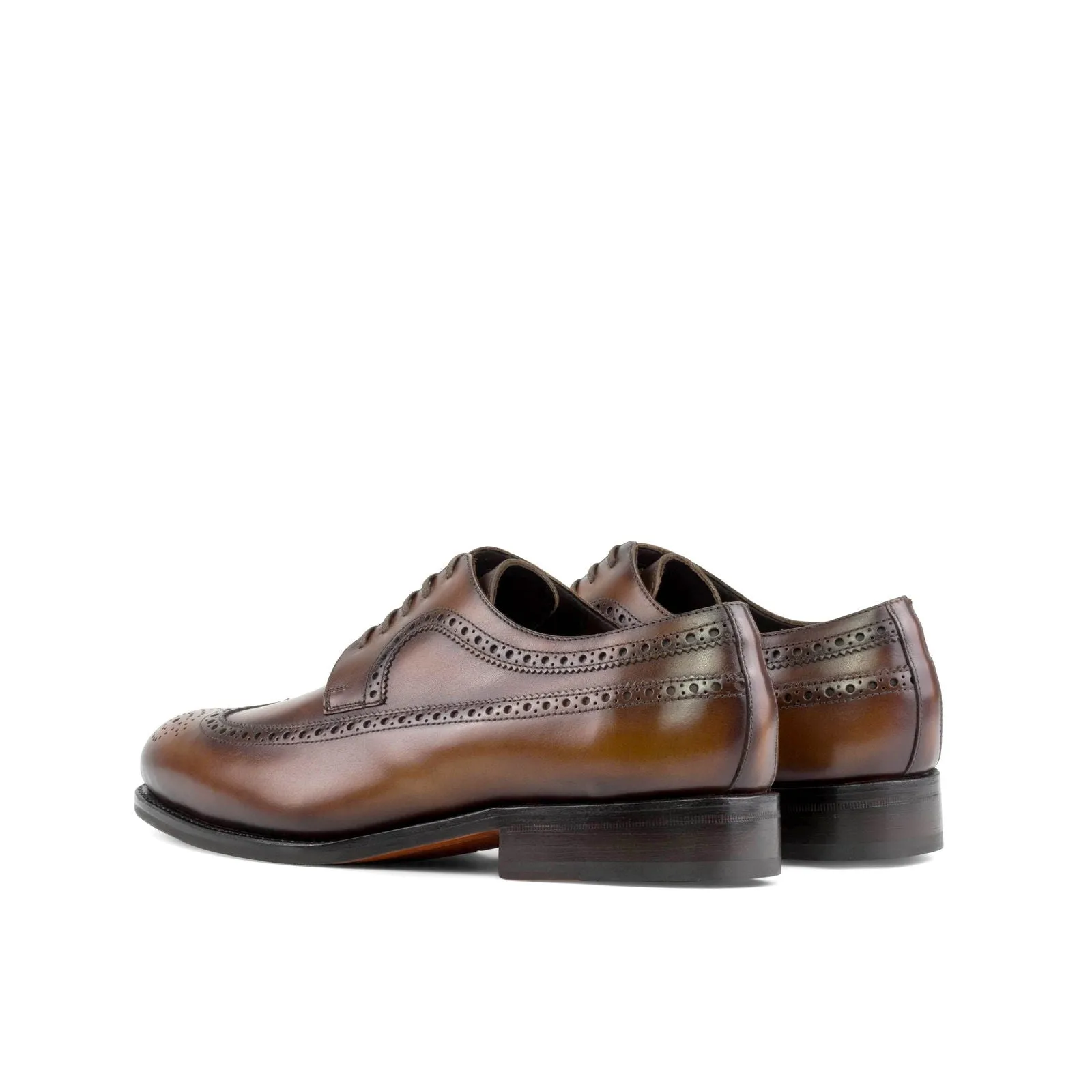Men's Longwing Blucher Leather Shoes Wide Plus Size 5931