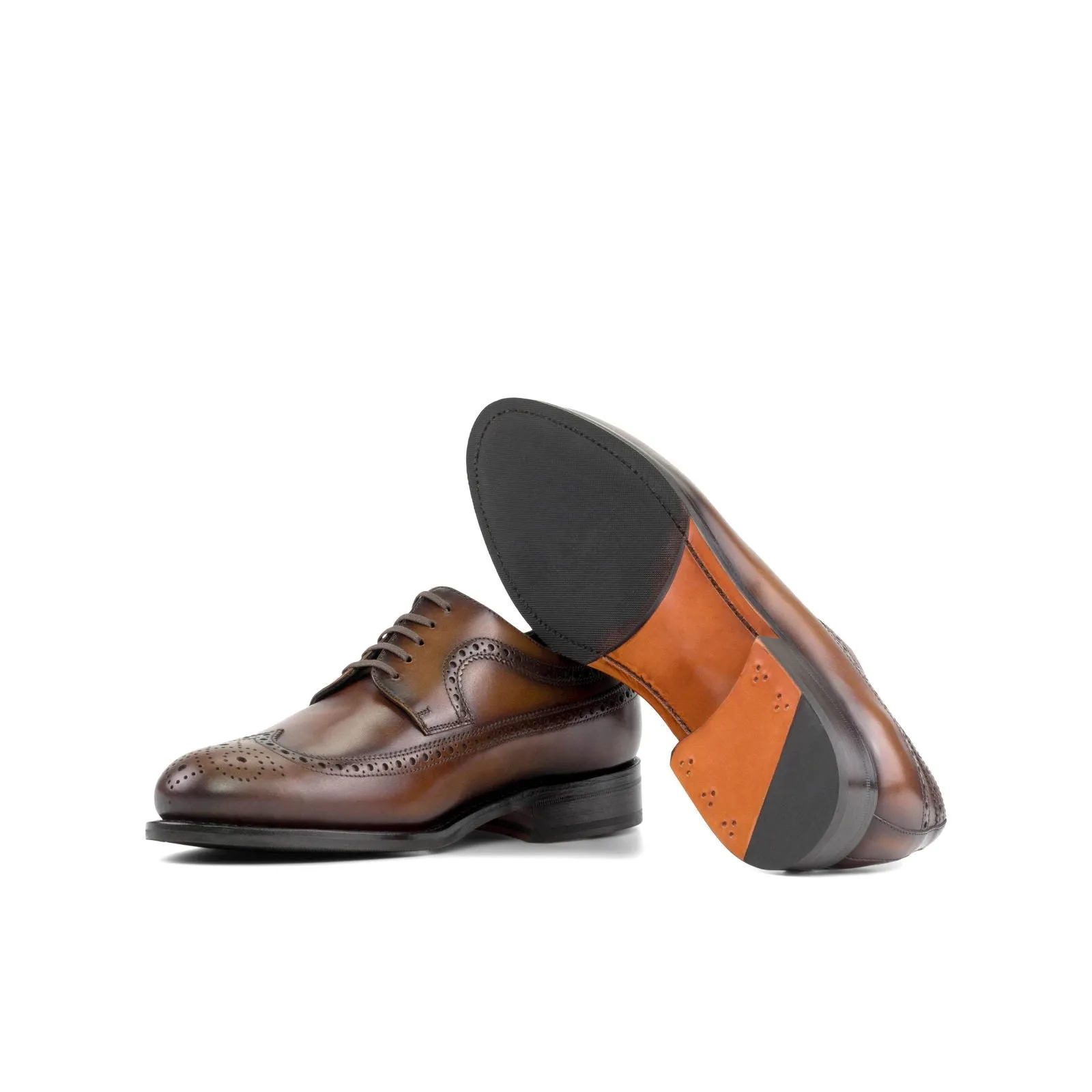 Men's Longwing Blucher Leather Shoes Wide Plus Size 5931