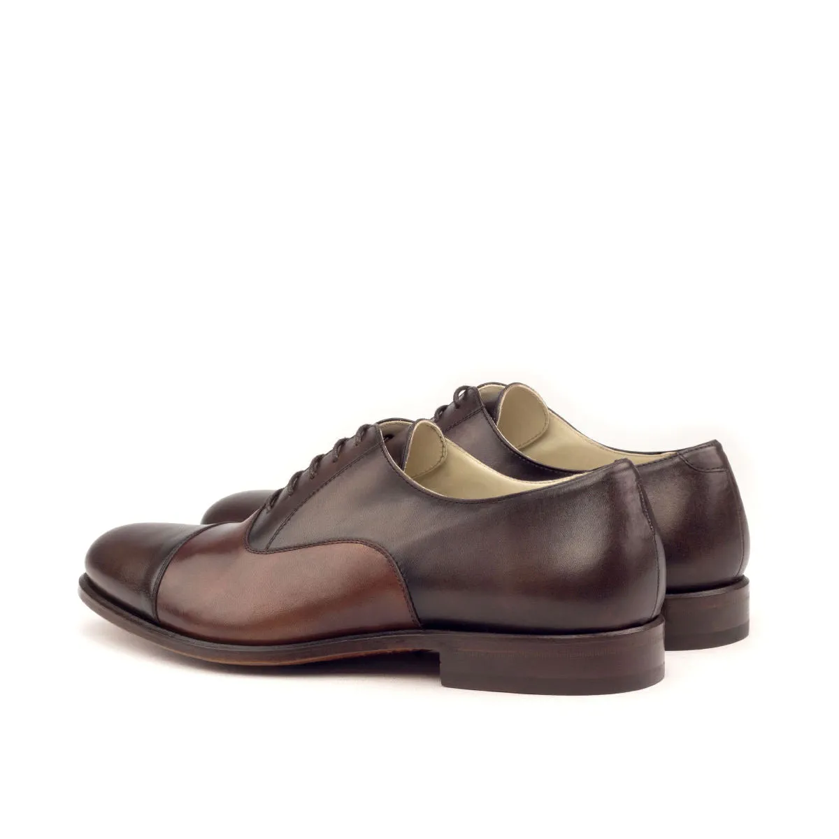 Men's Oxford Leather Shoes Wide Plus Size Brown Dark Brown 2595