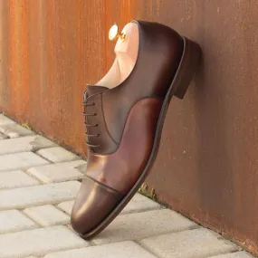 Men's Oxford Leather Shoes Wide Plus Size Brown Dark Brown 2595