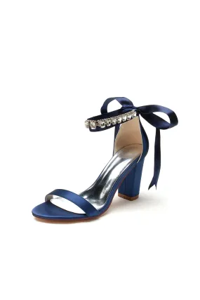 Open Toe Ribborn Tie High Heels Party