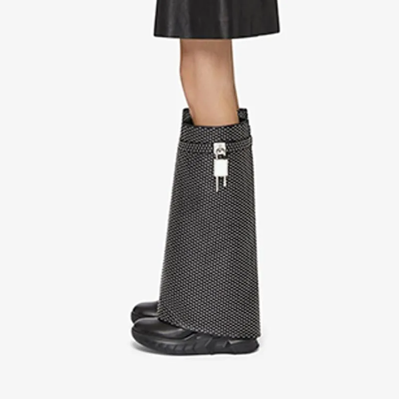 Refined Black Calf High Boots 80mm