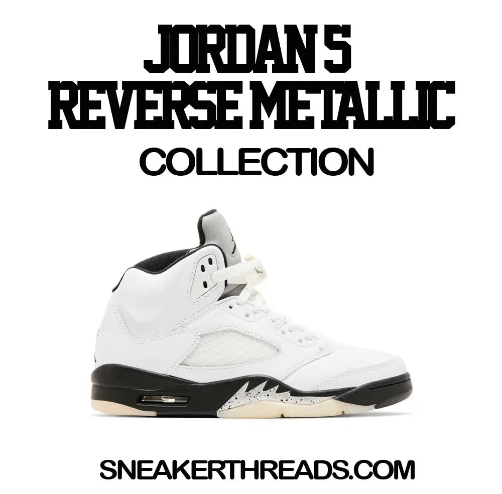 Retro 5 White Black San Judas Shirt